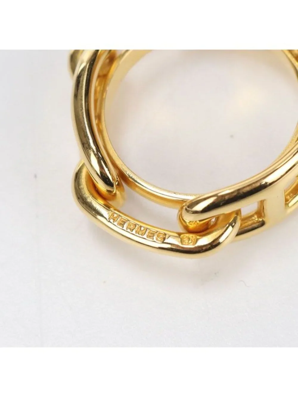 ★SOLD★ Hermes Chaine D'ancre Scarf Ring Metal - Picture 6 of 6